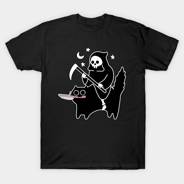 Halloween Kitty Cat With Friends, Retro Black Cat Halloween Costume T-Shirt by masterpiecesai